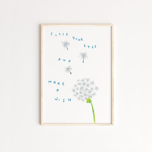 Make a Wish Dandelion Print