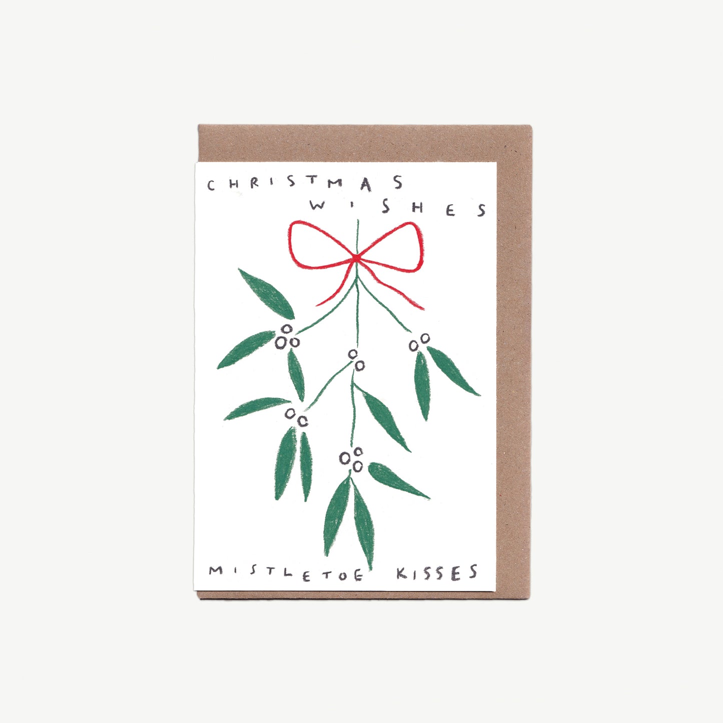 Christmas Wishes, Mistletoe Kisses Card