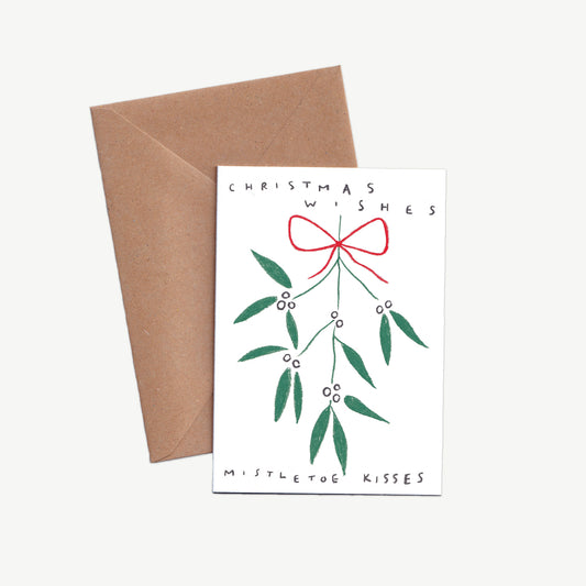 Christmas Wishes, Mistletoe Kisses Card