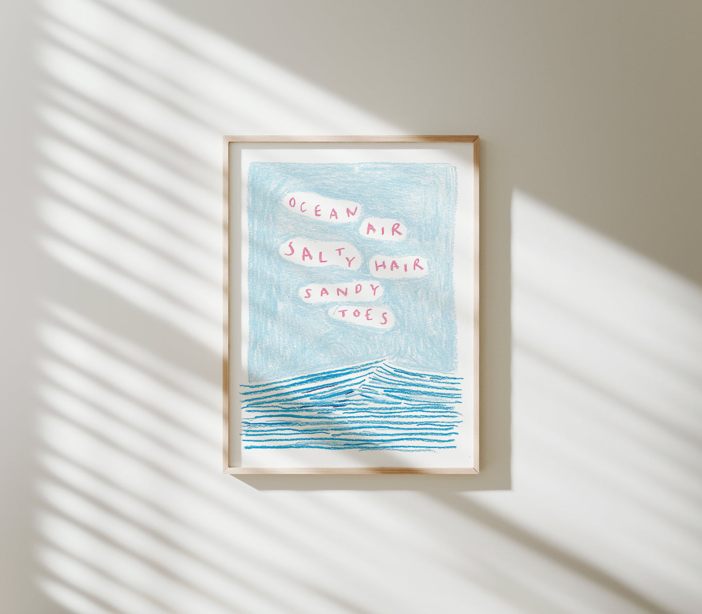 Ocean Air, Salty Hair, Sandy Toes Print