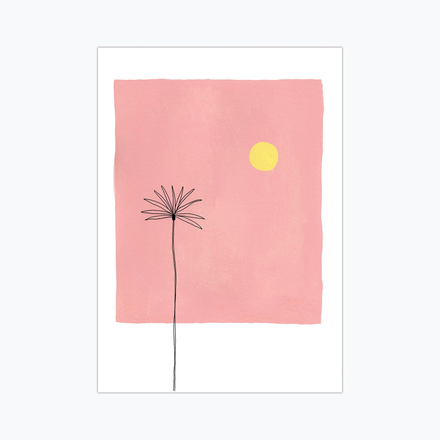 Pink Haze Palm Print