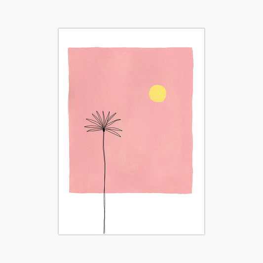 Pink Haze Palm Print