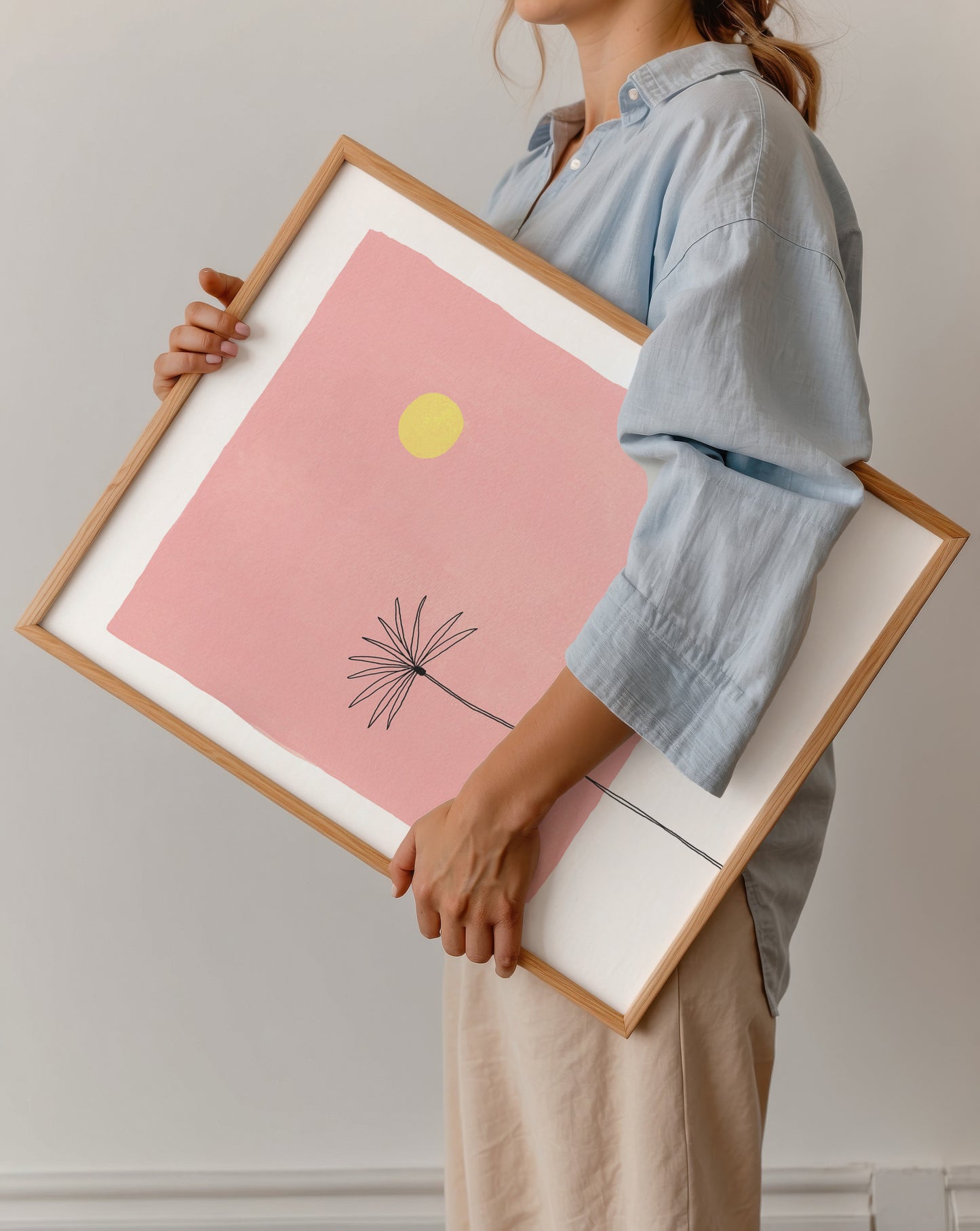 Pink Haze Palm Print