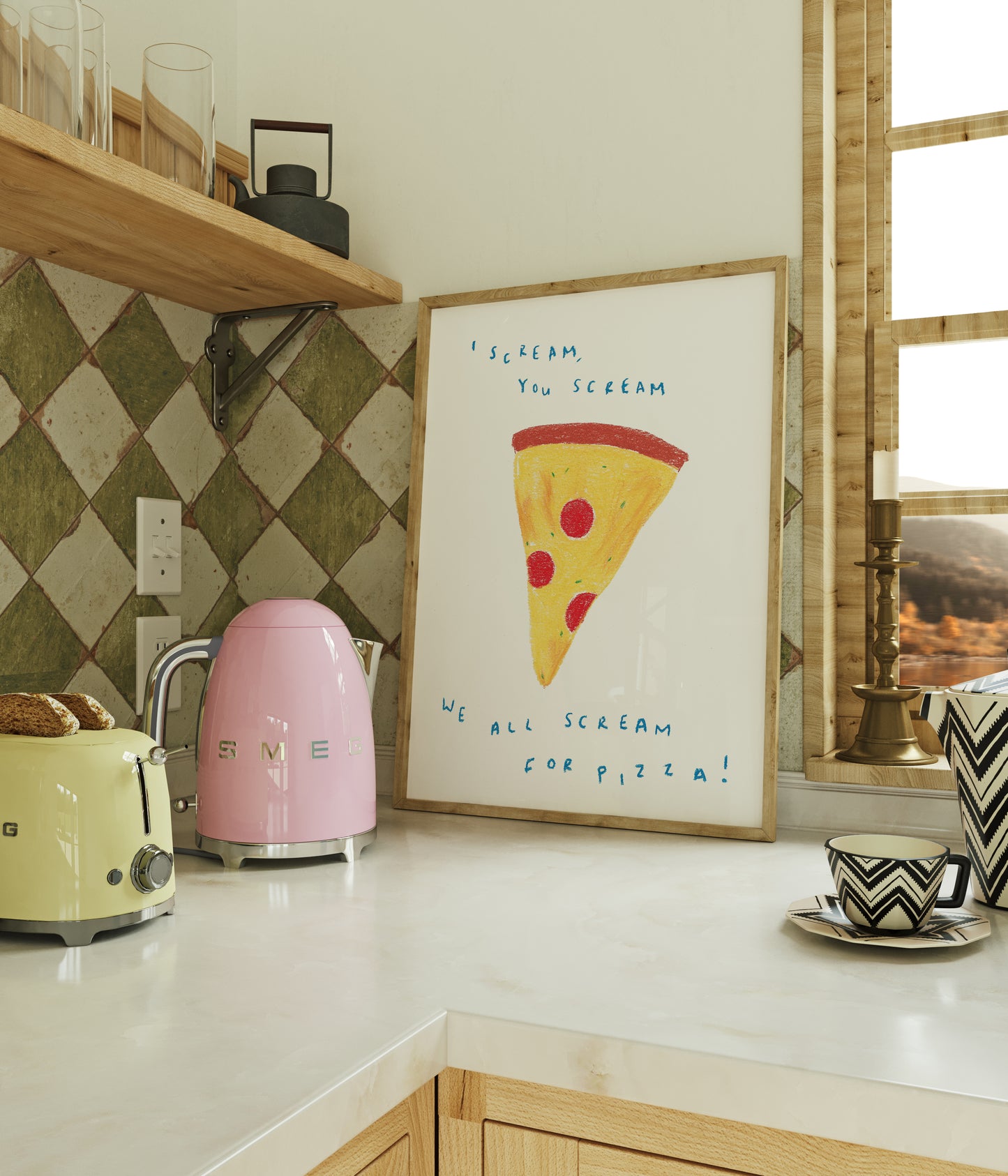 Scream for Pizza Print