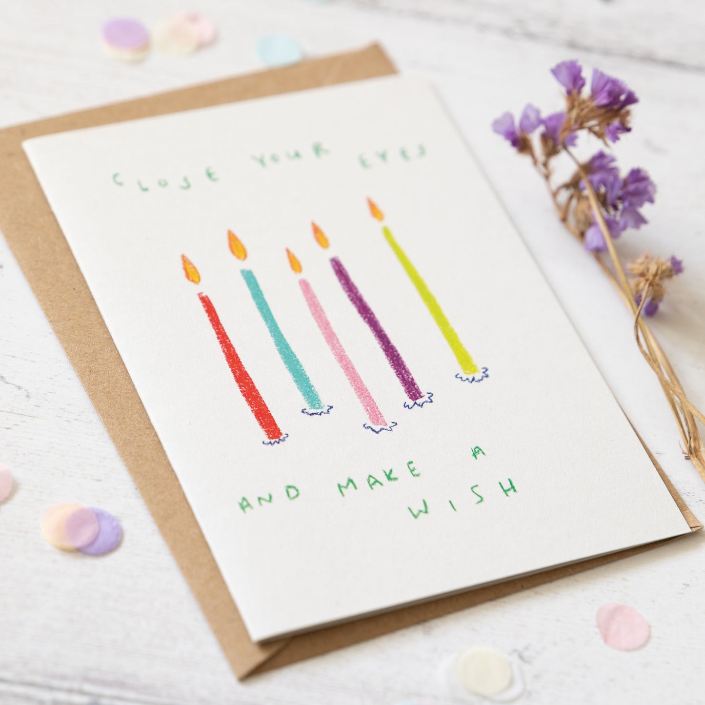 Make a Wish Candles Card