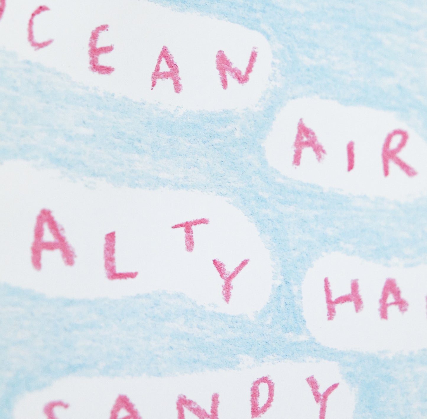 Ocean Air, Salty Hair, Sandy Toes Print